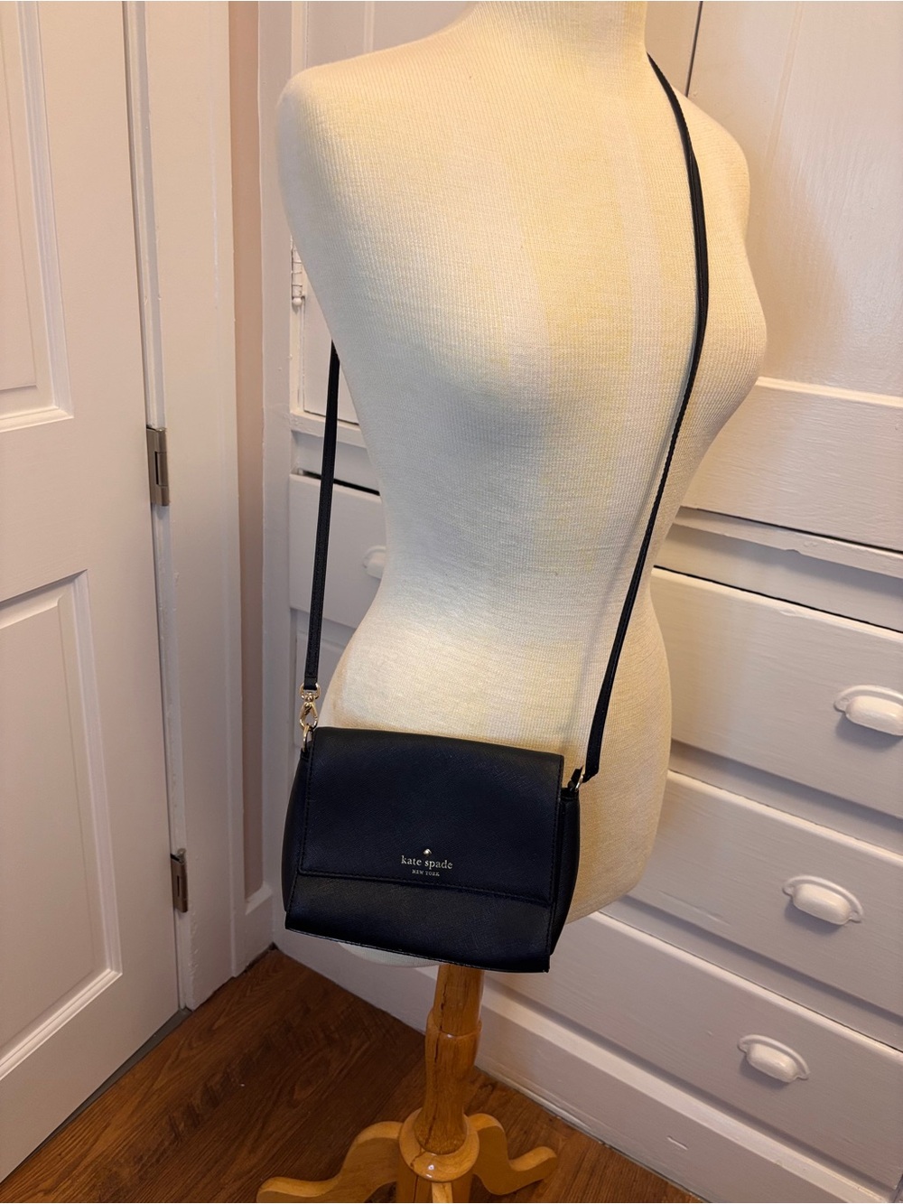 Kate Spade Black Leather Crossbody Bag Small